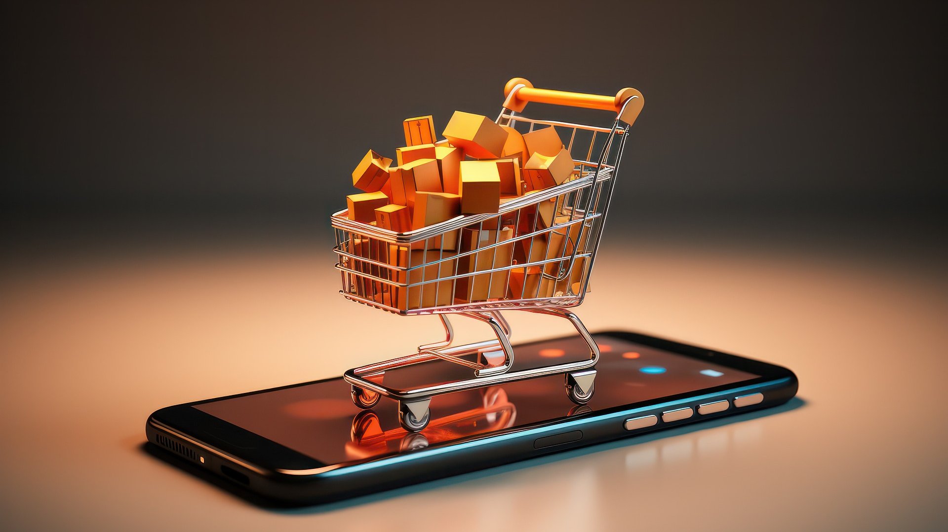 Shopping cart on a smartphone