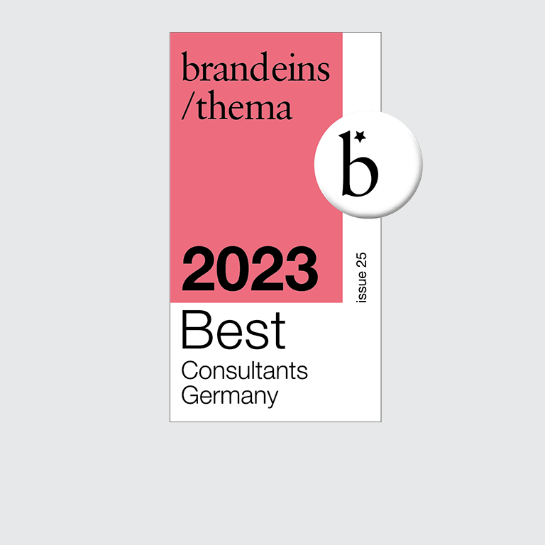 Brand Eins Award - Best Consultants Germany 2023